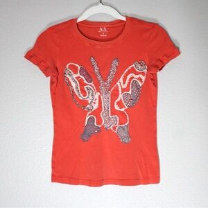 Armani Exchange TShirt Beaded Butterfly